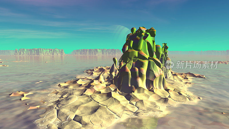 Fantasy alien planet. 3D rendering